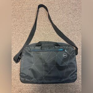Dell 15” Black Padded Geometric Laptop Messenger Bag
